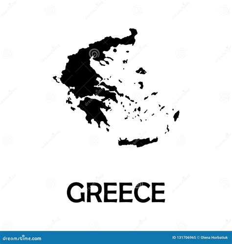 High Detailed Vector Map - Greece Stock Vector - Illustration of card ...