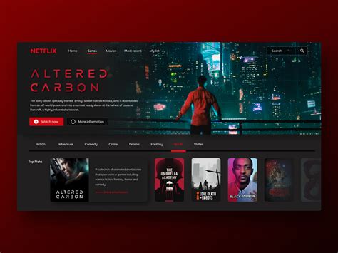 Netflix redesign concept by Venita Burger on Dribbble