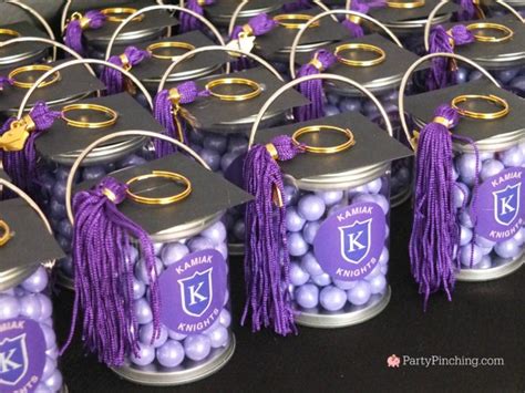 graduation party favors mortar board cap mini paint cans filled with ...