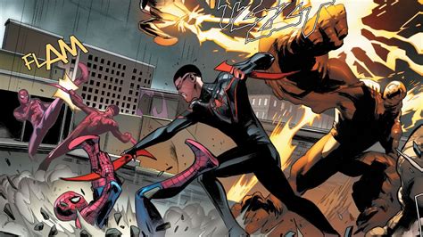 Download Peter Parker Selim (Marvel Comics) Miles Morales Comic Spider Man HD Wallpaper