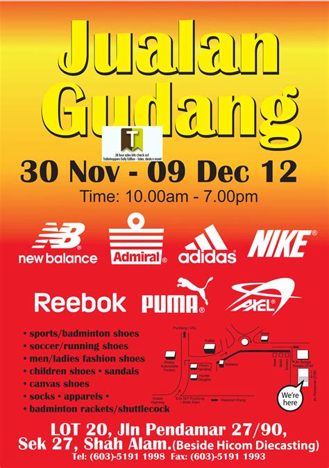 Shoes Adidas NIKE Warehouse Clearance Sale: 30 NOV - 9 DEC 2012 ...