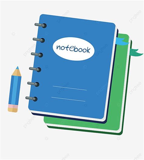 Stationery cartoon clipart png images vector cartoon notebook ...