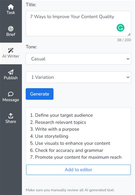 How to Use An AI Writer for Content Creation