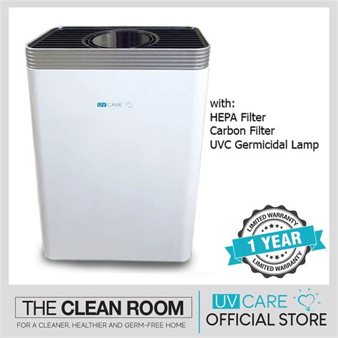 UV Care Clean Air 6-in-1 Air Purifier with HEPA filter and UVC Germicidal Lamp for Sanitation ...