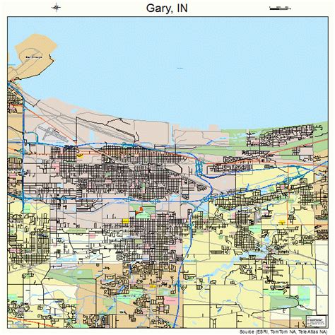 Gary Indiana Street Map 1827000