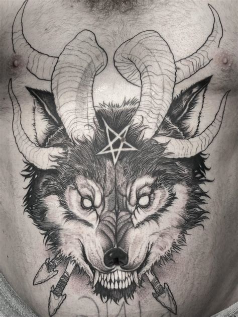 (WIP) Demonic Wolf by Ryan Murray at The Black Veil, Salem, Massachusetts. : r/tattoos