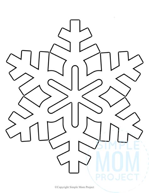 Free Printable Large Snowflake Templates – Simple Mom Project