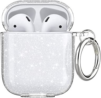 Amazon.com: Aircawin for Airpods Case Clear Glitter,Sparkle Bling Clear ...