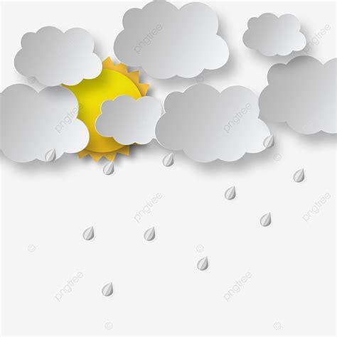 Cloudy Creative White Cartoon Cloud, A Bank Of Clouds, Stereoscopic, Raindrop PNG Transparent ...