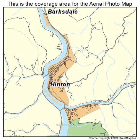 Aerial Photography Map of Hinton, WV West Virginia