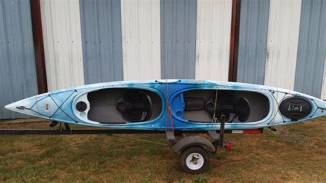 Old Town Canoe "dirigo" Plus 15 Foot Tandem 2 Person Kayak Blue "local ...