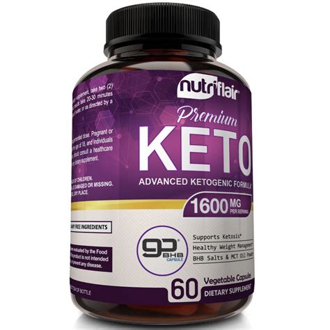 Keto Diet Pills 1600mg, 60 Capsules | NutriFlair