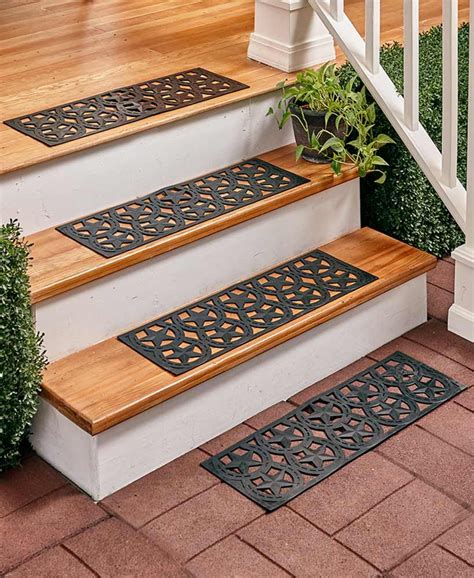 Sets of 4 Rubber Stair Treads | Exterior stairs, Stair treads, Stairs