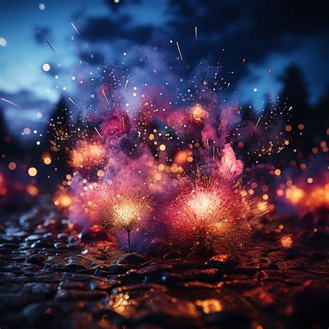 Premium Photo | Dazzling New Years Delight Fireworks with Abstract