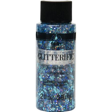 FolkArt 44391E Glitterific Acrylic Craft Paint, Glitter Finish, Berry Neon, 2 fl oz - Walmart ...