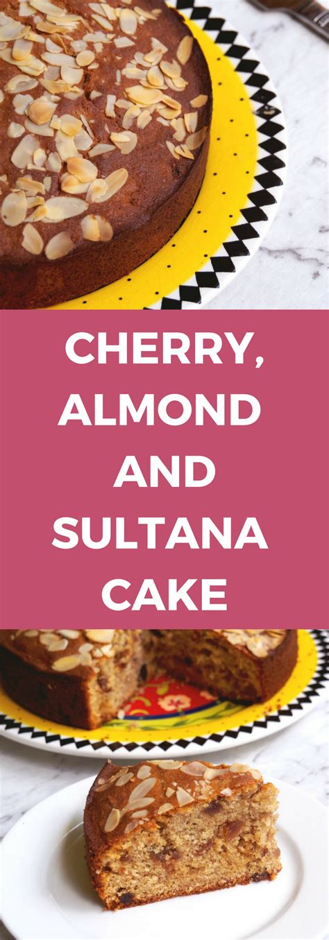 Cherry, Almond and Sultana Cake | Almond recipes, Sultana cake, Bread cake