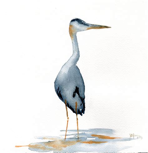 Birchtree Studio: Great Blue Heron, Painting #10