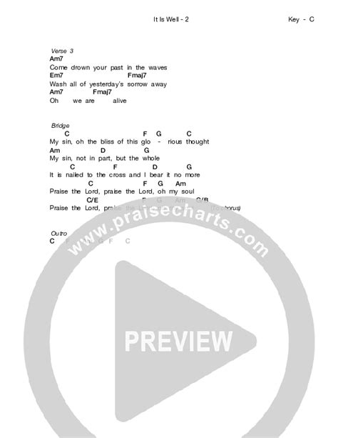 It Is Well Chords PDF (Benji & Jenna Cowart) - PraiseCharts