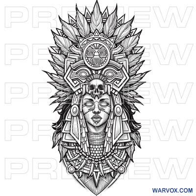 Aztec Warrior Princess Tattoo - ₪ AZTEC TATTOOS ₪ Warvox Aztec Mayan ...