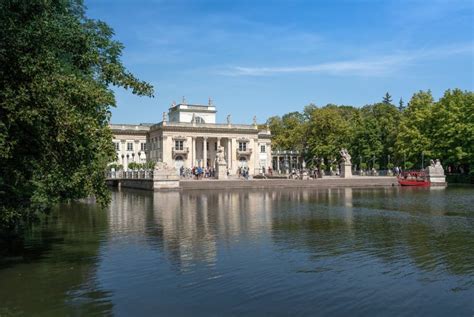 Lazienki Palace on the Isle at Lazienki Park - Warsaw, Poland Stock ...