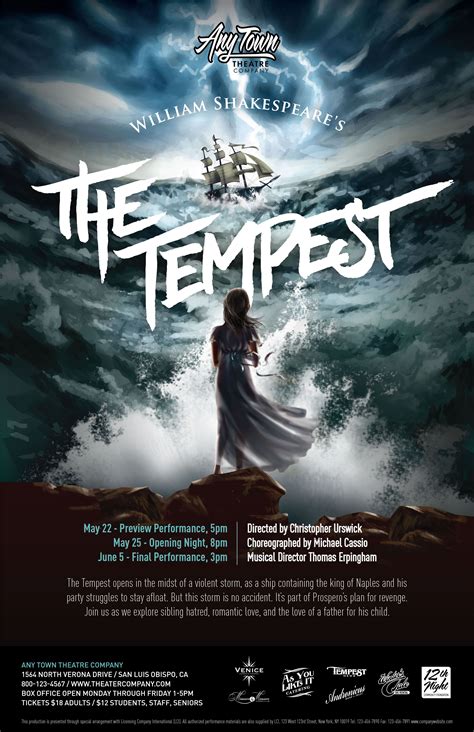 The Tempest Poster | Theatre Artwork & Promotional Material by Subplot Studio | Tempest, Play ...