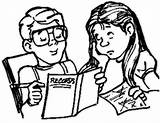 Coloring Pages Colouring Books Kids Doing Homework sketch template