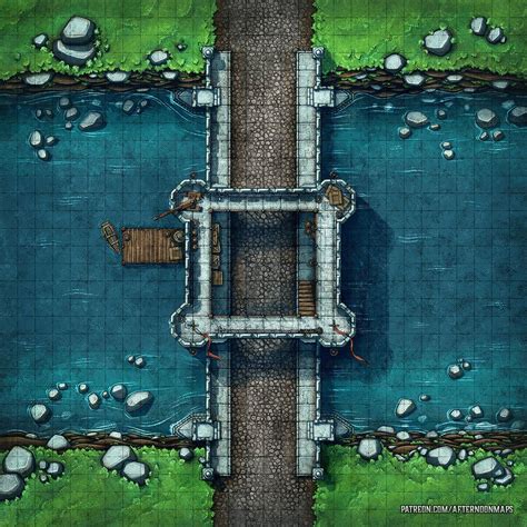 Stone Bridge (30x30 Battle Map) : battlemaps | Fantasy world map, Dnd world map, Tabletop rpg maps