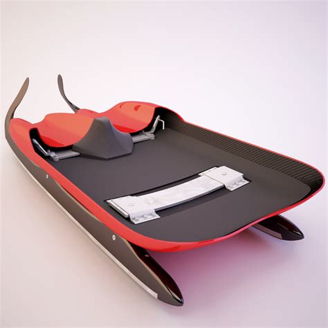 olympic luge sled 3d model