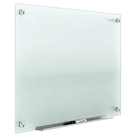 Quartet Glass Whiteboard, Non-Magnetic Dry Erase White Board, 4' x 3', Infinity, Frosted Surface ...