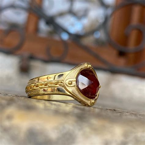 Gandalf's Narya Lord of the Rings 3 High Elwish's Ring Original Hand Made 925k Silver Gold ...