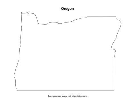 Printable Oregon State Outline · InkPx