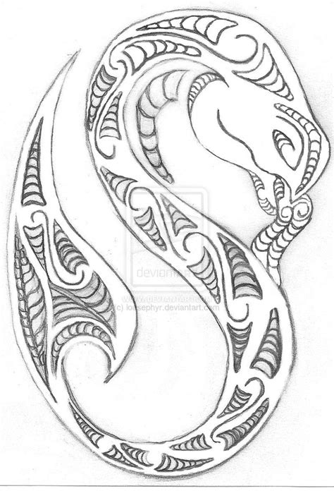 Taniwha; Maori Mythological Water dwelling Creature; Tuatara head; Fish Tail; Koru designs ...