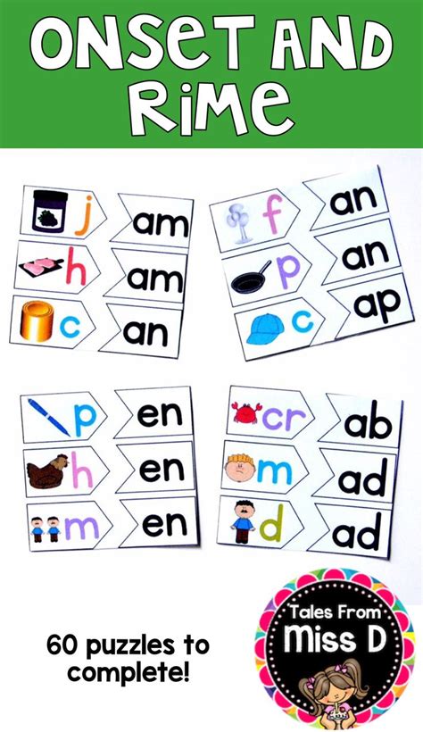 Onset And Rime Worksheet For Grade 1