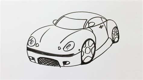 How to draw a sports car for kids - YouTube