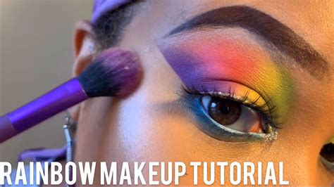 GLITTER RAINBOW MAKEUP TUTORIAL 🌈 | MAKEUP MONDAYS - YouTube