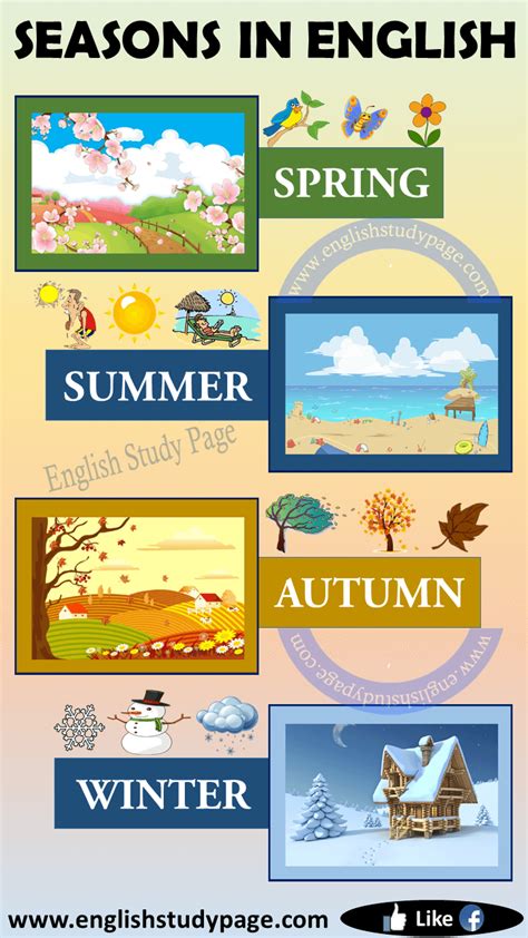 Seasons in English - English Study Page