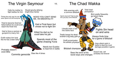 Virgin Seymour vs. Chad Wakka : r/ffx