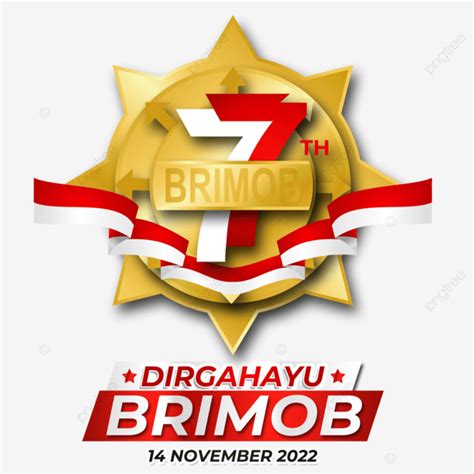 The Official Logo Of The 77th National Police Mobile Brigade Headquarters In 2022, Brimob Hut ...