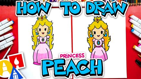 How To Draw Princess Peach Art For Kids Hub | Images and Photos finder