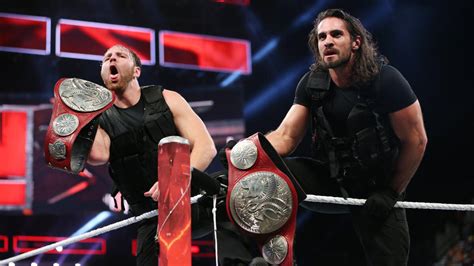 Raw Tag Team Champions Dean Ambrose & Seth Rollins def. Cesaro ...