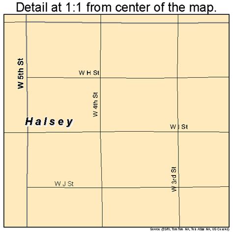 Halsey Oregon Street Map 4131750