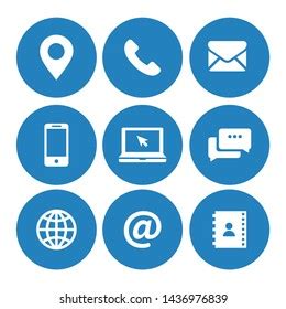 Contact Us Icons Symbol Vector Stock Vector (Royalty Free) 1436976839 | Shutterstock