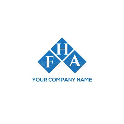 FHA Letter Logo Design on WHITE Background. FHA Creative Initials Letter Logo Concept Stock ...