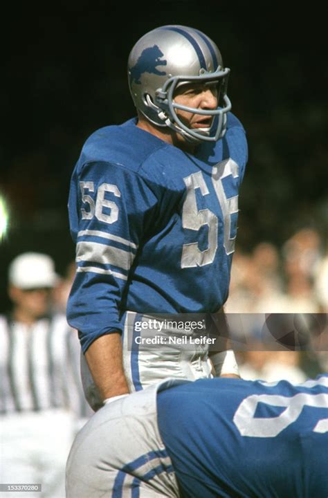 Detroit Lions Joe Schmidt on field during game vs Washington Redskins ...