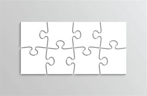 8 Puzzle Pieces Template