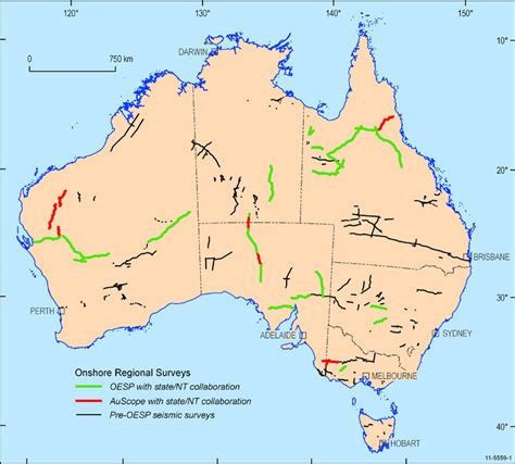 Seismic faults of Australia