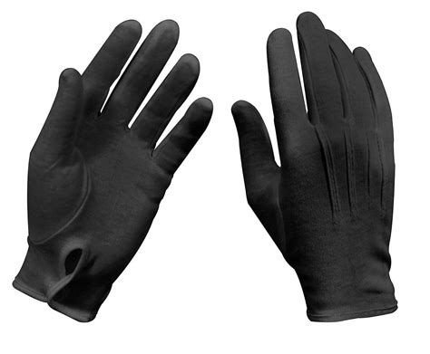 100% Cotton Black Parade Marching Band Gloves Tuxedo Waiter Formal Wear ...