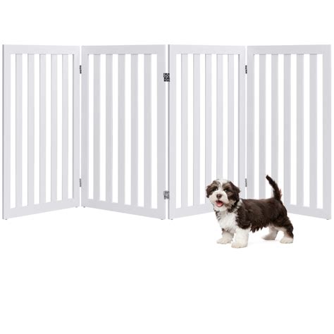 Buy PETSITE 36 Inch Tall Pet Gate, Indoor Dog Fence, Freestanding Extra Wide Dog Gates for ...