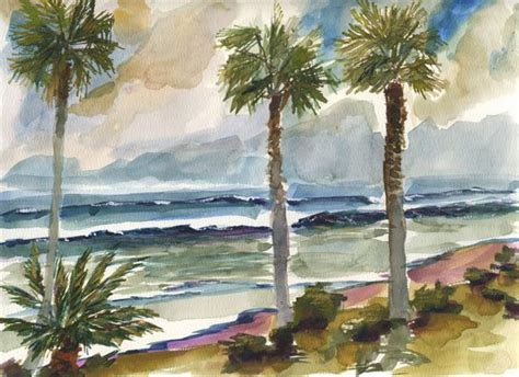 Watercolor Paintings of Florida Beaches | ... Contemporary Seascape ...