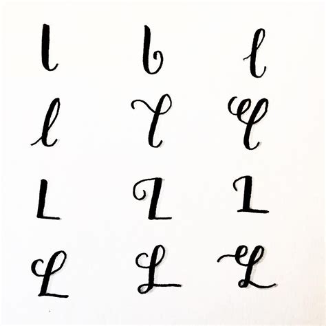 L In Cursive Lowercase